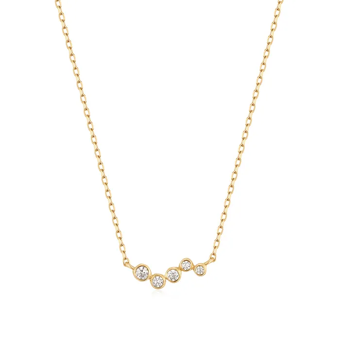 AURELIE GI Necklaces FRANCES Natural Diamond Wave Necklace