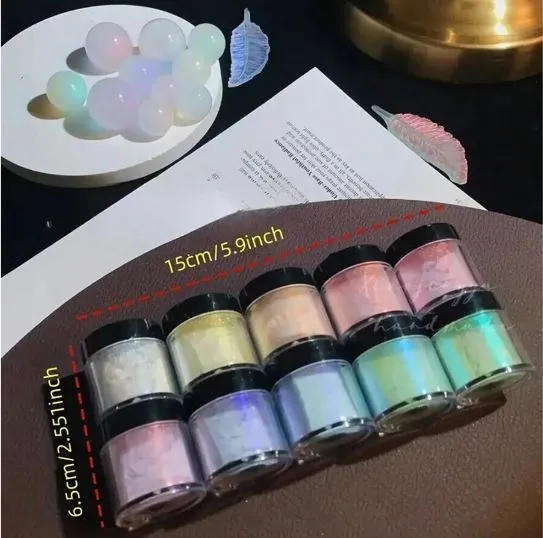 RESIN ART HUB Necklaces Reflective Holographic Glitter Powder for Resin Art