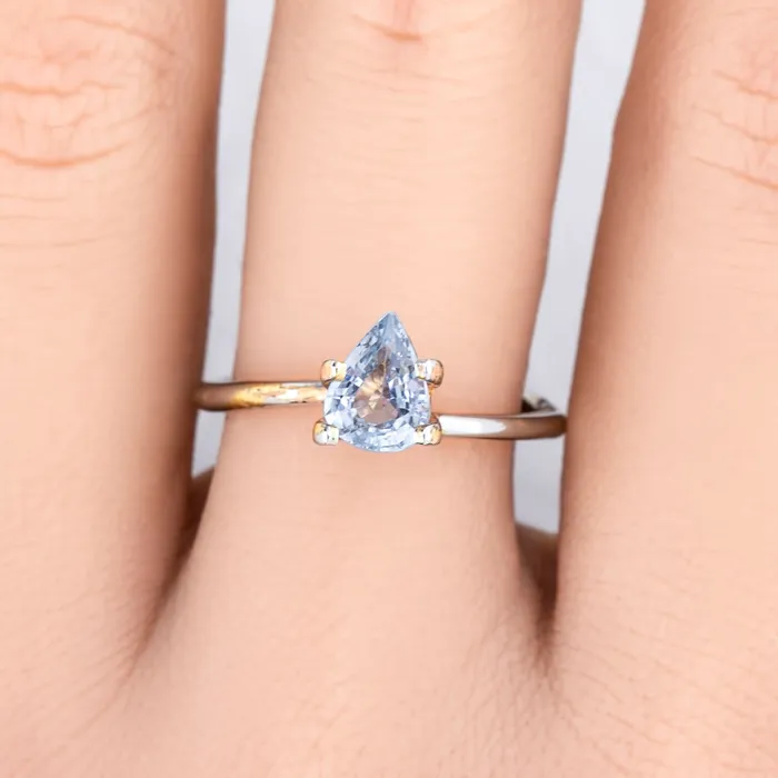 119ct Pear Cut Light Blue Madagascar Sapphire SF370 Envero Jewelry Rings 119ct Pear Cut Light Blue Madagascar Sapphire SF370 Envero Jewelry Rings