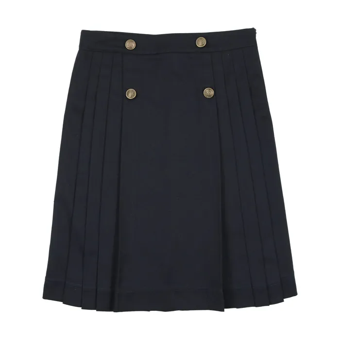 Analogie Pleated Skirt Navy Analogie Earrings