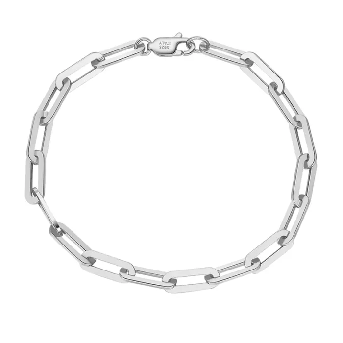 Bracelets JustDuaIt 3MM Paperclip Bracelet Sterling Silver