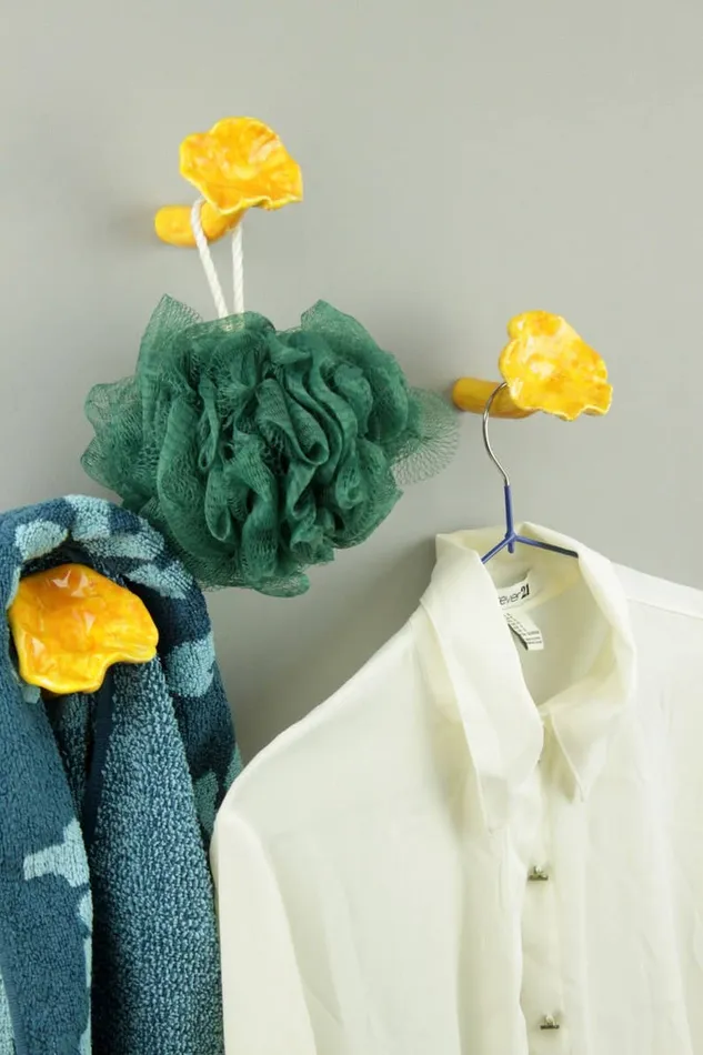Chanterelle Mushroom Wall Hook LEILY CLOUD Earrings