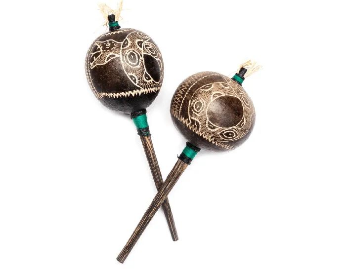 Curvy Serpents Peruvian Amazon Gourd Rattle Shamans Market Earrings