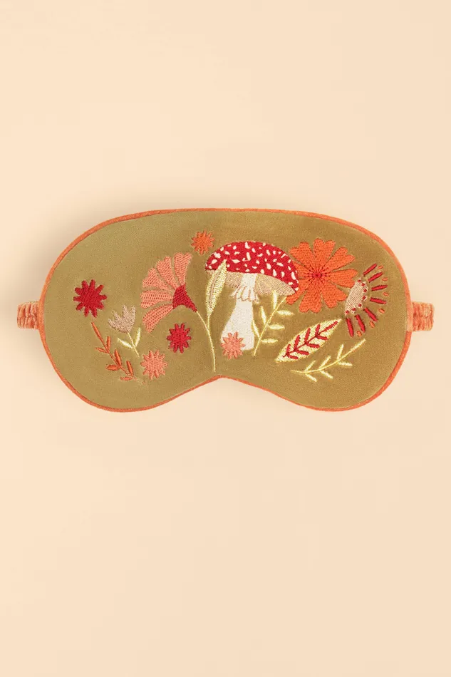 Earrings Powder Design inc Luxury Lavender Velvet Eye Mask Tranquil Toadstool Sage