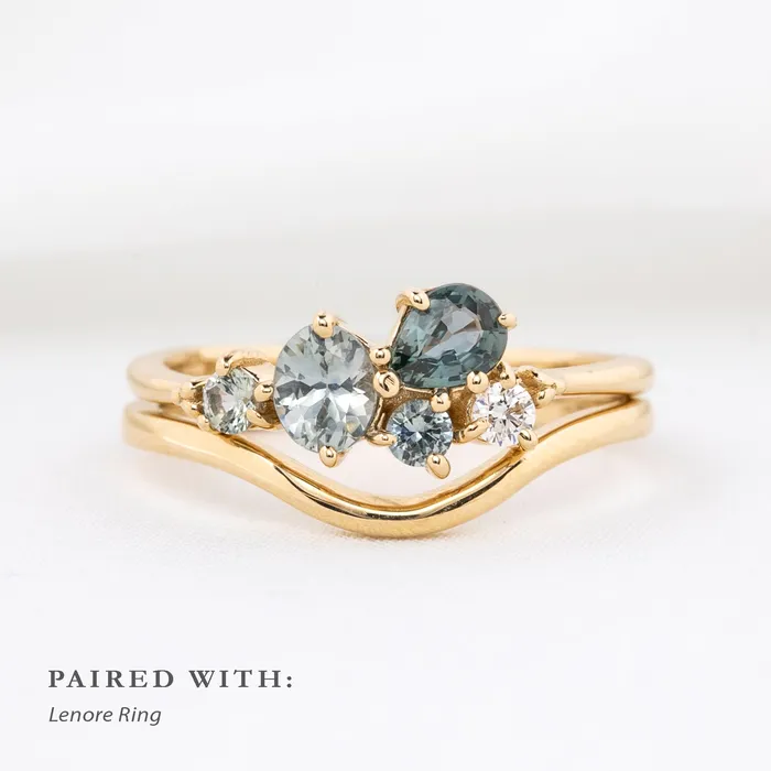 Envero Jewelry Rings Five Stones Sapphire Stardust Cluster Ring 14k Rose Gold One of a kind Envero Jewelry Rings Five Stones Sapphire Stardust Cluster Ring 14k Rose Gold One of a kind