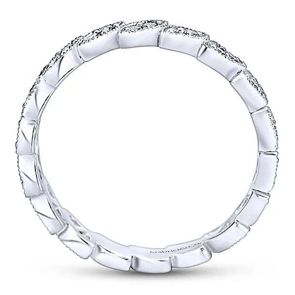 GABRIEL CO GABRIELLR4652W45JJ 14K WHITE GOLD STACKABLE DIAMOND LADIES RING Rings GABRIEL CO GABRIELLR4652W45JJ 14K WHITE GOLD STACKABLE DIAMOND LADIES RING Rings