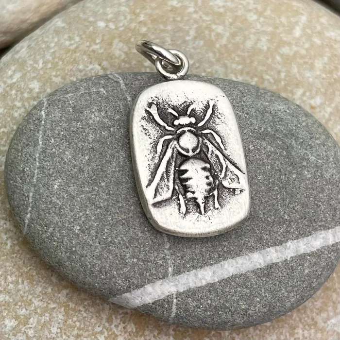 HeidiJHale Designs Rings Sterling Silver Roman Bee Charm