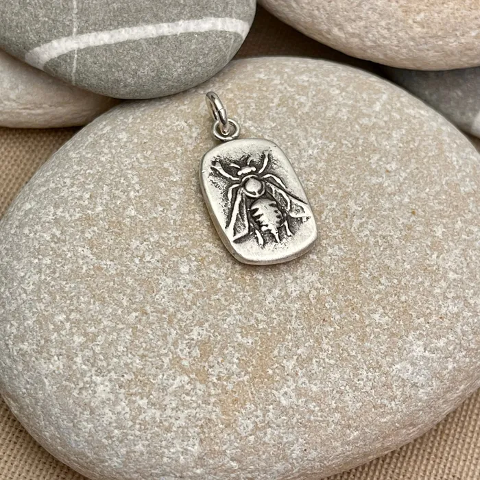 HeidiJHale Designs Rings Sterling Silver Roman Bee Charm