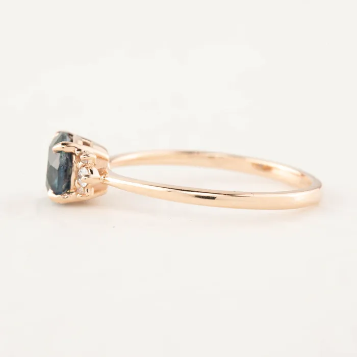 Lena Ring 117ct Teal Montana Sapphire 14k Rose Gold One of a kind Envero Jewelry Rings Lena Ring 117ct Teal Montana Sapphire 14k Rose Gold One of a kind Envero Jewelry Rings
