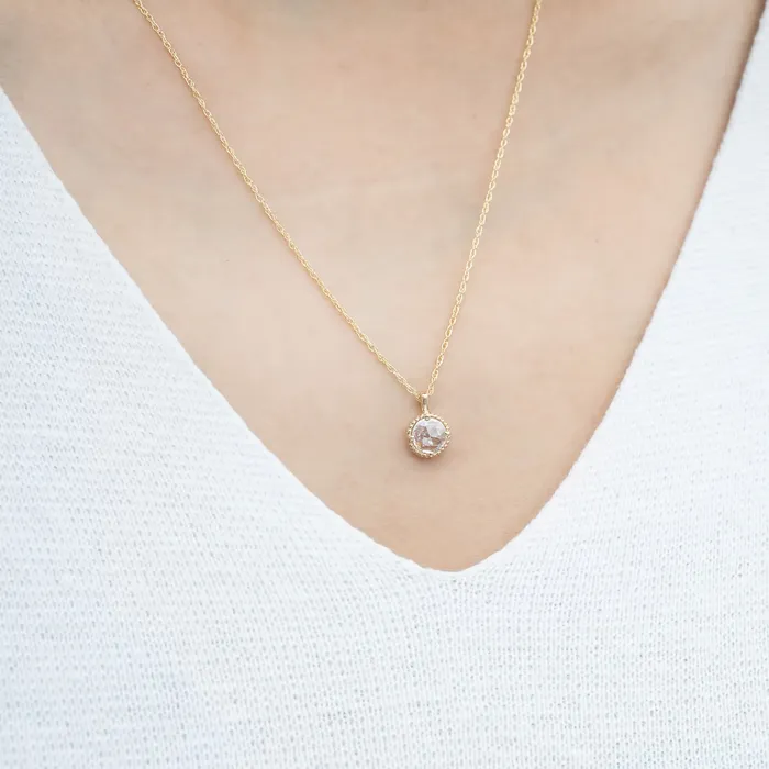 Necklaces Envero Jewelry Dahlia 045ct Rose Cut Diamond Solitaire Necklace One of a kind Necklaces Envero Jewelry Dahlia 045ct Rose Cut Diamond Solitaire Necklace One of a kind