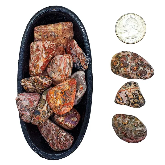 Necklaces Leopard Skin Jasper Tumbled Strength and Vitality Howard I Schlansker