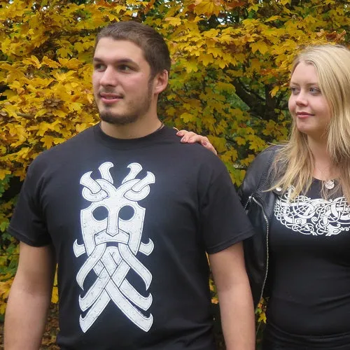 Necklaces Northan Viking Silver Viking TShirt with Mask