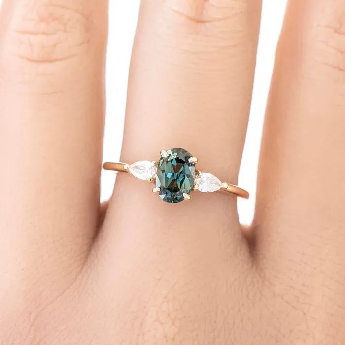 Olivia Ring 132ct Green Queensland Sapphire 14k Yellow Gold One of a kind Envero Jewelry Rings Olivia Ring 132ct Green Queensland Sapphire 14k Yellow Gold One of a kind Envero Jewelry Rings
