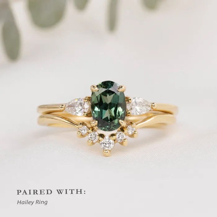 Olivia Ring 132ct Green Queensland Sapphire 14k Yellow Gold One of a kind Envero Jewelry Rings Olivia Ring 132ct Green Queensland Sapphire 14k Yellow Gold One of a kind Envero Jewelry Rings
