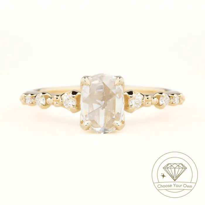 Rings Envero Jewelry Wisteria Ring Oval Rose Cut Diamond