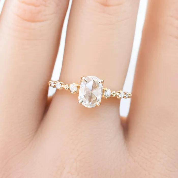 Rings Envero Jewelry Wisteria Ring Oval Rose Cut Diamond Rings Envero Jewelry Wisteria Ring Oval Rose Cut Diamond
