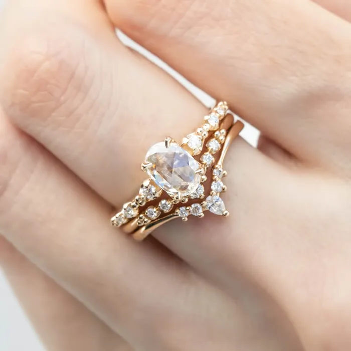 Rings Envero Jewelry Wisteria Ring Oval Rose Cut Diamond Rings Envero Jewelry Wisteria Ring Oval Rose Cut Diamond