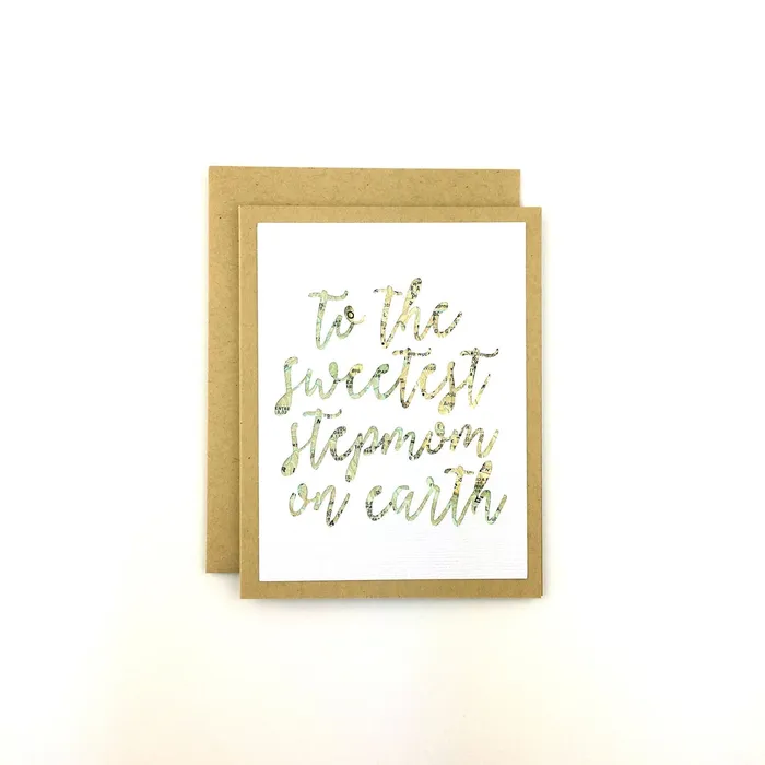 Sweetest Stepmom Card Type Shy Earrings