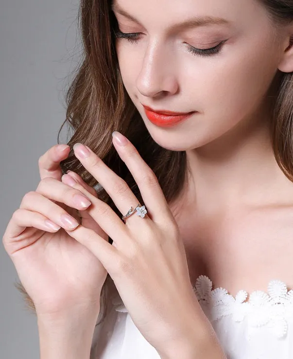 White Cherry Blossom Sorasol Rings