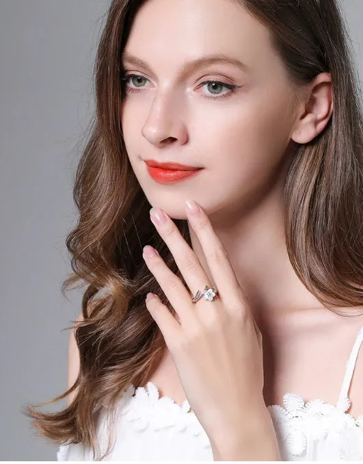 White Cherry Blossom Sorasol Rings
