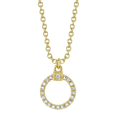 006CT DIAMOND CIRCLE NECKLACE SHY CREATIONS Necklaces