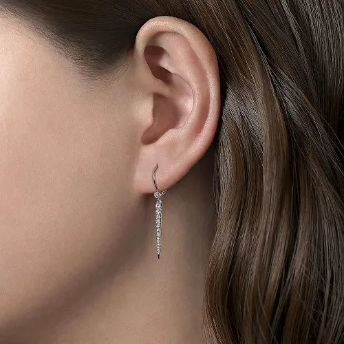 14K White Gold Peek A Boo Spike Diamond Earrings GABRIEL CO Earrings