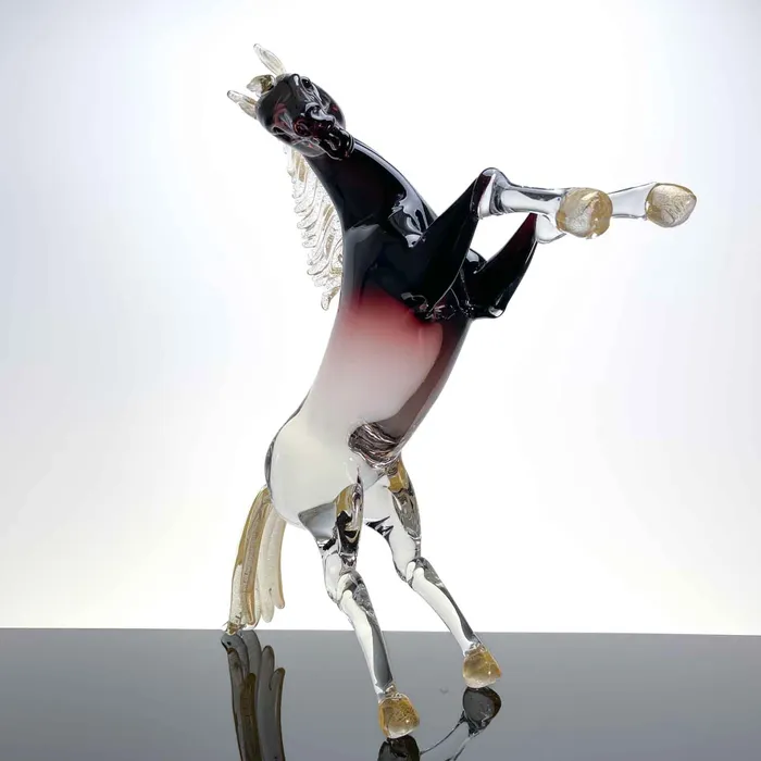 Arte di Murano Necklaces Murano glass Prancing horse Amethyst