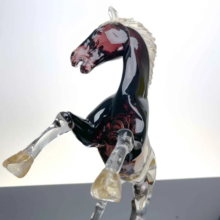 Arte di Murano Necklaces Murano glass Prancing horse Amethyst