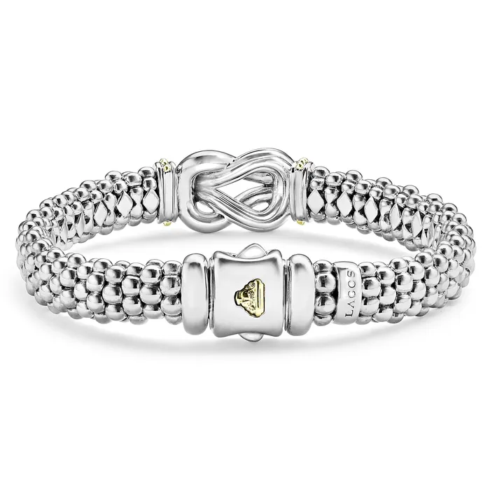 Bracelets Newport TwoTone Knot Caviar Diamond Bracelet 9mm LAGOS