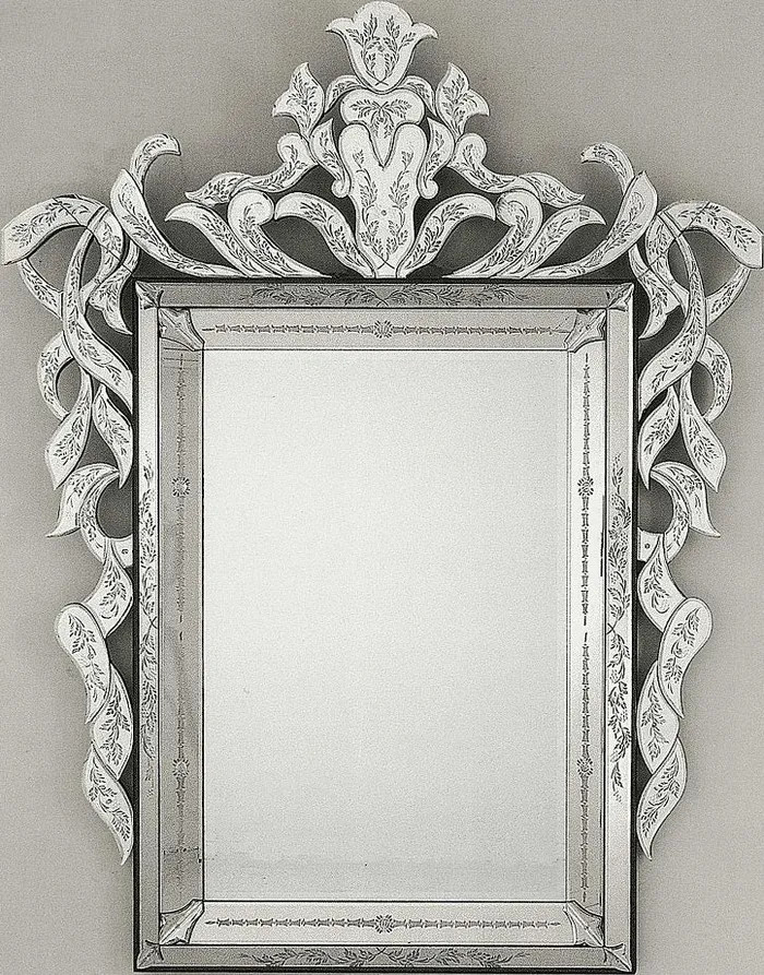 Earrings Mirror 700 Line LOUIS XIV Art 7050 MuranoVItrum Home Decor