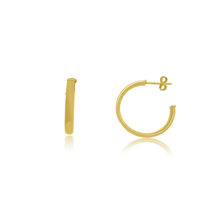 Earrings NicoleHD Jewelry Flat Hoop With Post