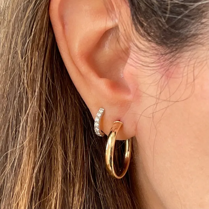 Earrings NicoleHD Jewelry Flat Hoop With Post
