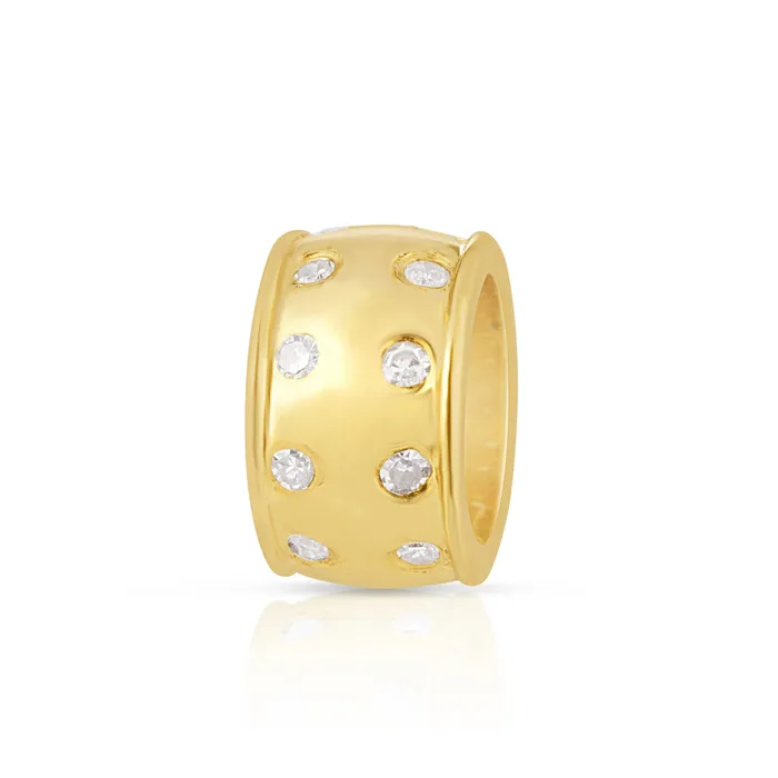 Earrings NicoleHD Jewelry Scattered Diamond Spacer Bead