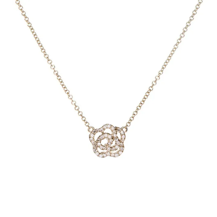EF COLLECTION Necklaces Diamond Rose Pendant