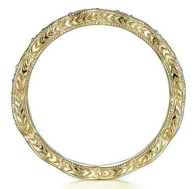 GABRIEL CO Rings 14K Yellow Gold Diamond Bujukan Marquise Station Ring