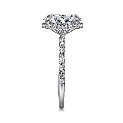 GABRIEL CO Rings Allesia 14K White Gold Oval Cut Hidden Halo Diamond Engagement Ring Setting Only GABRIEL CO Rings Allesia 14K White Gold Oval Cut Hidden Halo Diamond Engagement Ring Setting Only