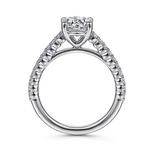 GABRIEL CO Rings Emberlyn 14K White Gold Round Diamond Engagement Ring Setting Only GABRIEL CO Rings Emberlyn 14K White Gold Round Diamond Engagement Ring Setting Only