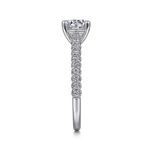 GABRIEL CO Rings Emberlyn 14K White Gold Round Diamond Engagement Ring Setting Only GABRIEL CO Rings Emberlyn 14K White Gold Round Diamond Engagement Ring Setting Only