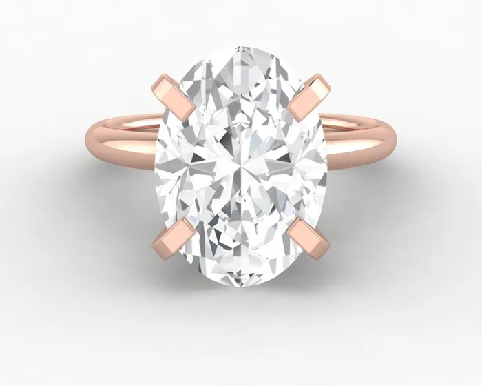 Lina 55 Ct Solitaire Oval Cut Moissanite Engagement Ring Sapheena Jewelry Rings