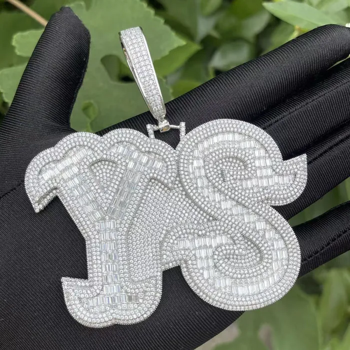 Luxury BIG Iced Out Personalized Custom Name Necklace Pendant GLORY Necklaces