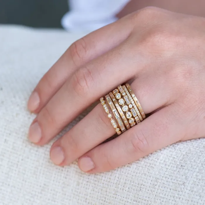 Modern Bezel Set Diamond Band Sethi Couture Rings