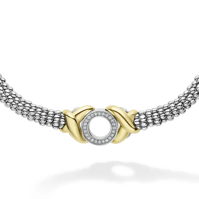 Necklaces LAGOS Embrace 18K Gold XO Diamond Necklace