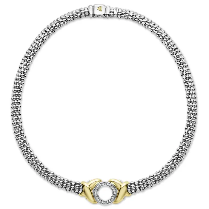 Necklaces LAGOS Embrace 18K Gold XO Diamond Necklace