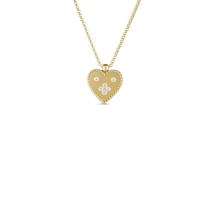 Necklaces ROBERTO COIN 18K YELLOW GOLD VENETIAN PRINCESS SMALL HEART MEDALLION NECKLACE Necklaces ROBERTO COIN 18K YELLOW GOLD VENETIAN PRINCESS SMALL HEART MEDALLION NECKLACE