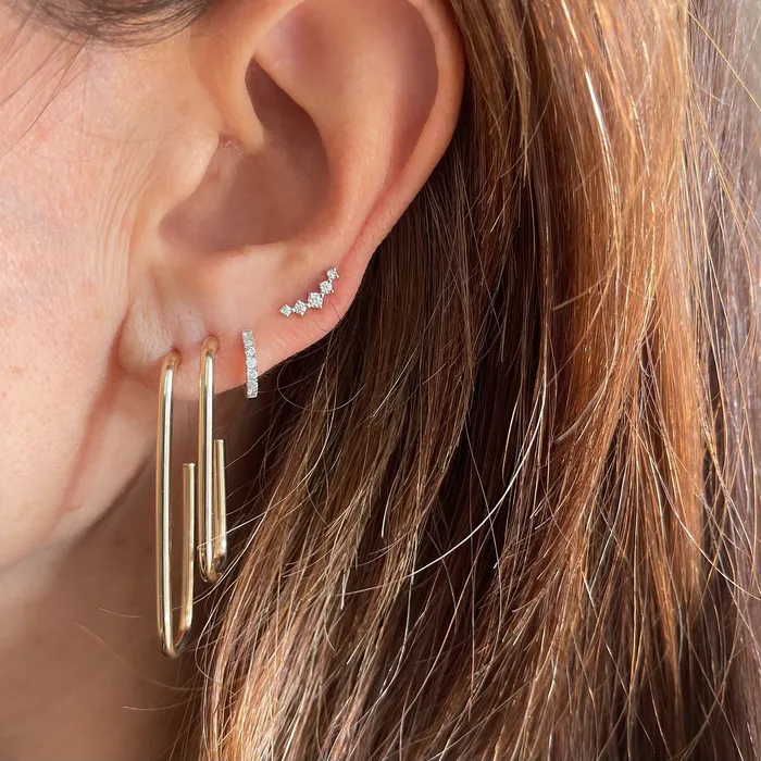 NicoleHD Jewelry Earrings Medium Paper Clip Hoop Earring