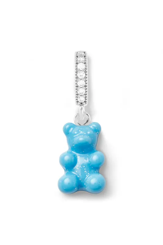 Nostalgia bear Pave connector Silver plated Lagoon Crystal Haze Jewelry Rings