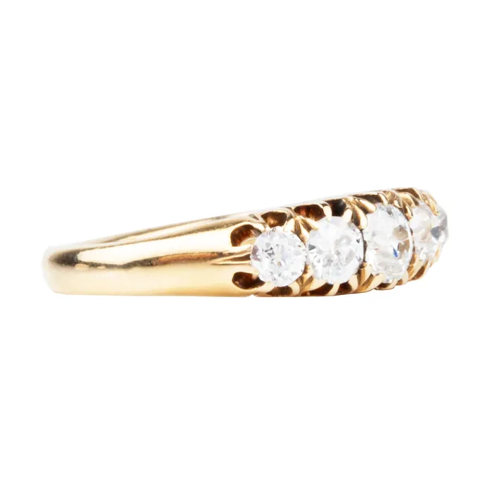Rings Bell Bird Antiques Late Victorian Five Stone Diamond Ring