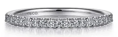 Rings GABRIEL CO Montreal 14K White Gold Shared Prong Diamond Wedding Band 023 ct Rings GABRIEL CO Montreal 14K White Gold Shared Prong Diamond Wedding Band 023 ct