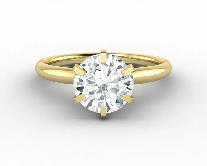 Sapheena Jewelry Rings Vega 20 Ct Solitaire Round Cut Engagement Ring