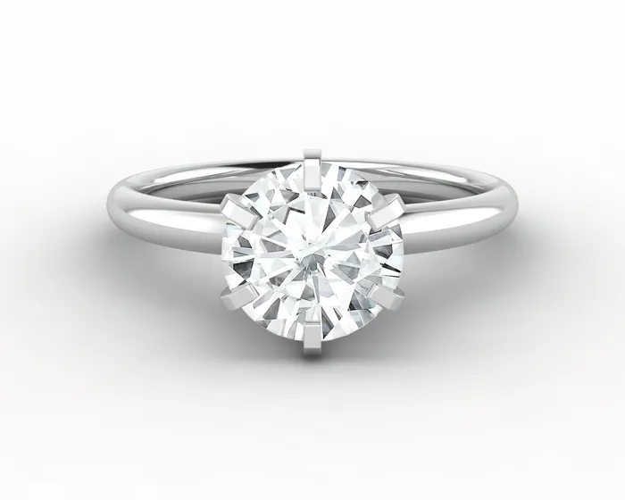 Sapheena Jewelry Rings Vega 20 Ct Solitaire Round Cut Engagement Ring